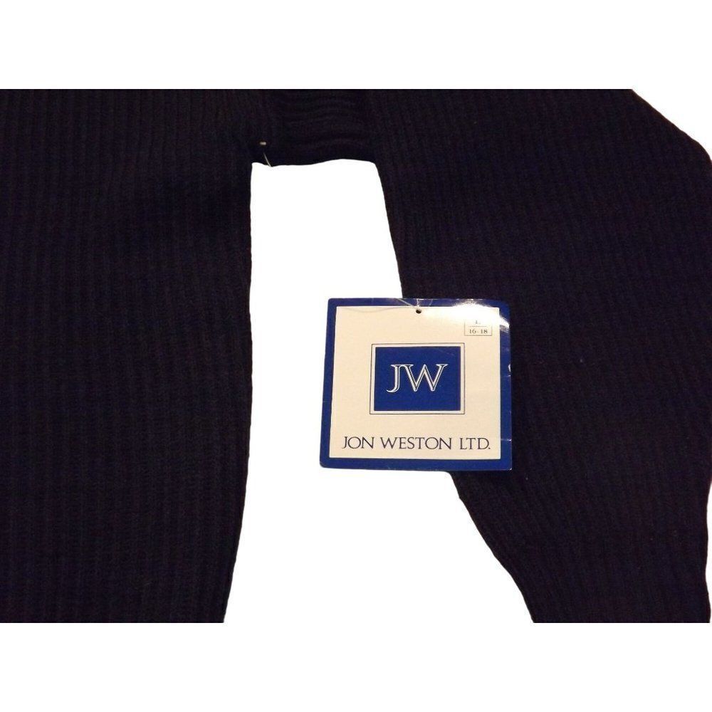 Jon Weston LTD Cardigan Sweater Women Sz L 16‎ - 18 Made In USA Vintage Blue NWT - Picture 2 of 5
